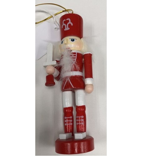 NUTCRACKER RED AND WHITE WITH A SWORD  